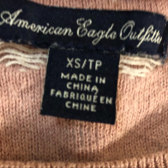 💜EUC💜DUSTY ROSE💜AE SWEATER💜LACE DETAIL💜XS💜 - Picture 6 of 6